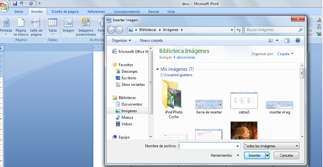TECNOLOGÍA E INFORMÁTICA 6 y 7: 5 Lección: Insertando imagenes en una
